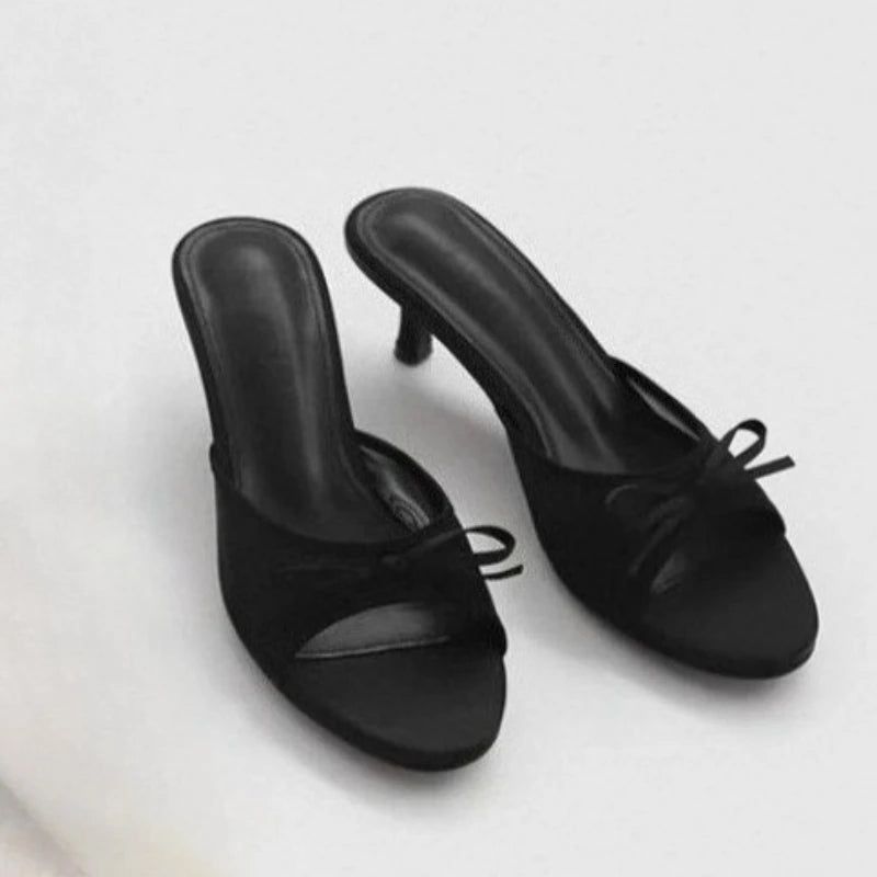2026 Women Summer New Brand High Heel Sandals Versatile Simple Slim Heel Sandals Slippers