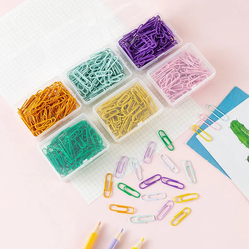 50pcs Colorful Metal Paper Clips – 28mm