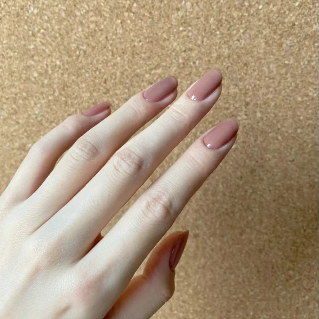 24Pcs French Tip Handmade Press On Nails Minimalist Solid Color Fake Nails Medium Square Full Cover Press On Nail Tips With Glue