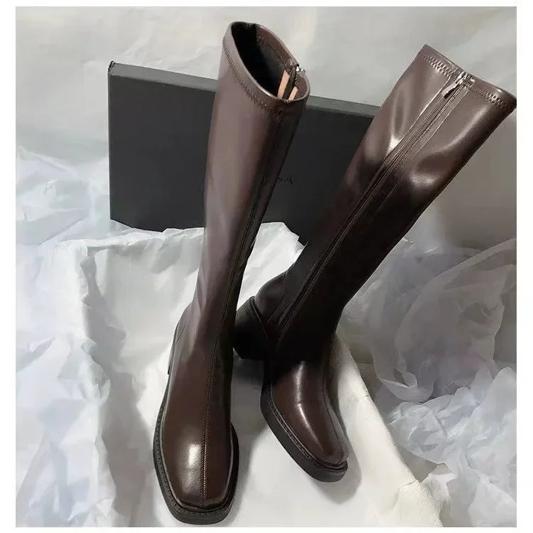 Vintage Knee High Heel Boots