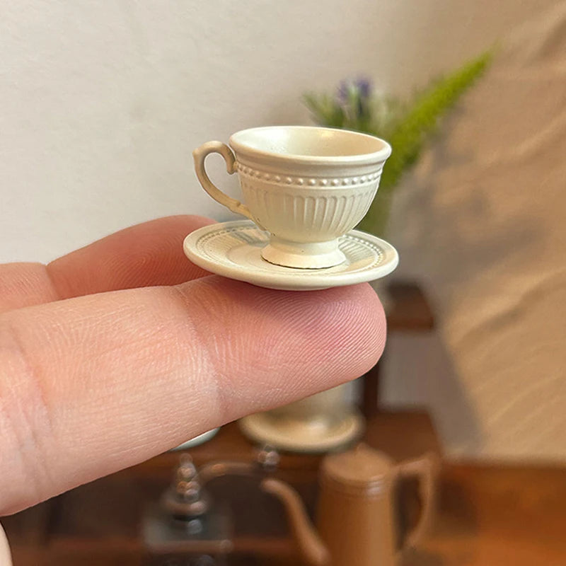 Miniature French Coffee Cup & Saucer Set
