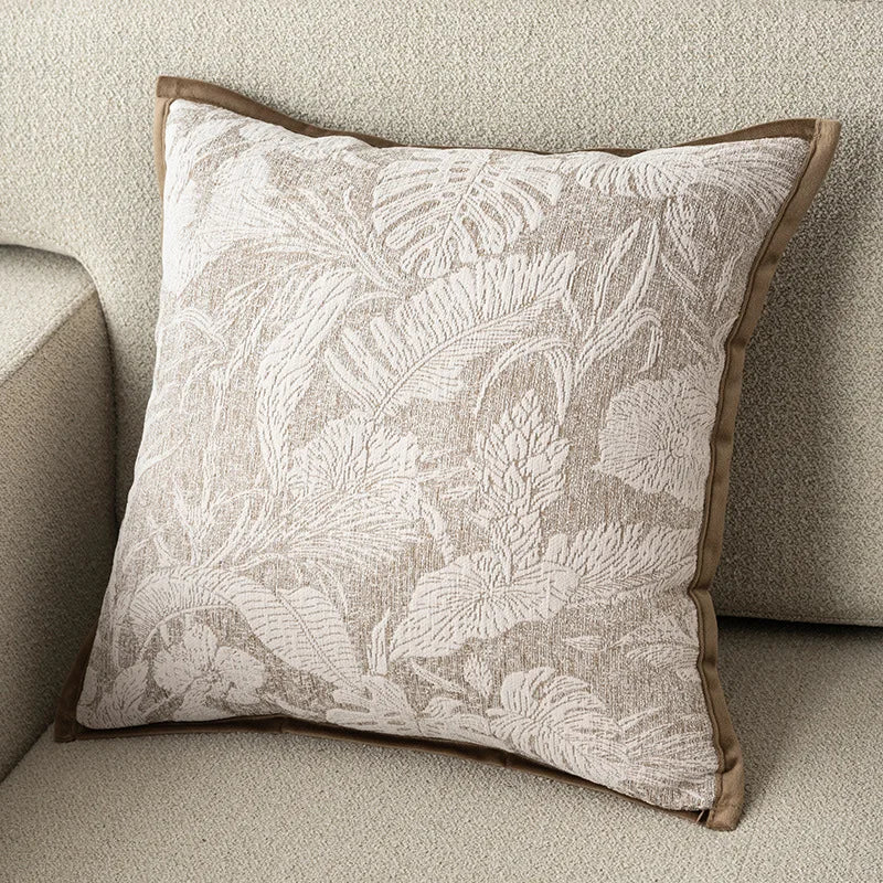 Luxury Chenille Jacquard Throw Cushion Case Soft Cozy Bound Edge Design Pillowcase for Home Living Room Bed Sofa Decor