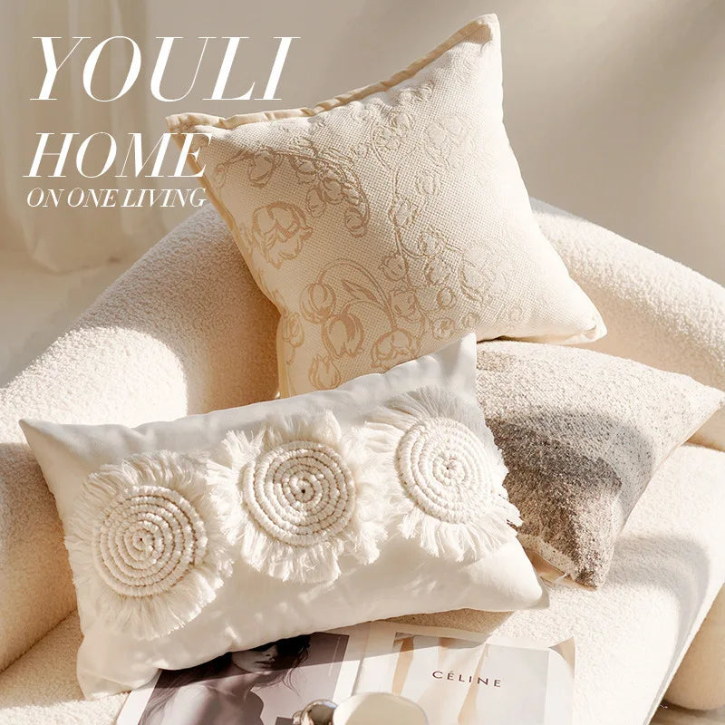 30X50/45X45CM Brown Throw Pillow Cover French Light Luxury Forest Stamping Waist Cushion Cover Decor Home Decorative Pillowcase
