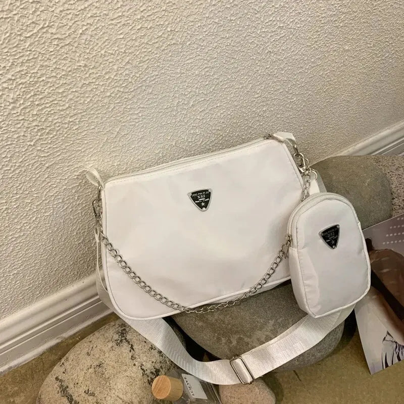 Fashion Nylon Crossbody Bag for Women – Casual Portable Underarm Shoulder Bag