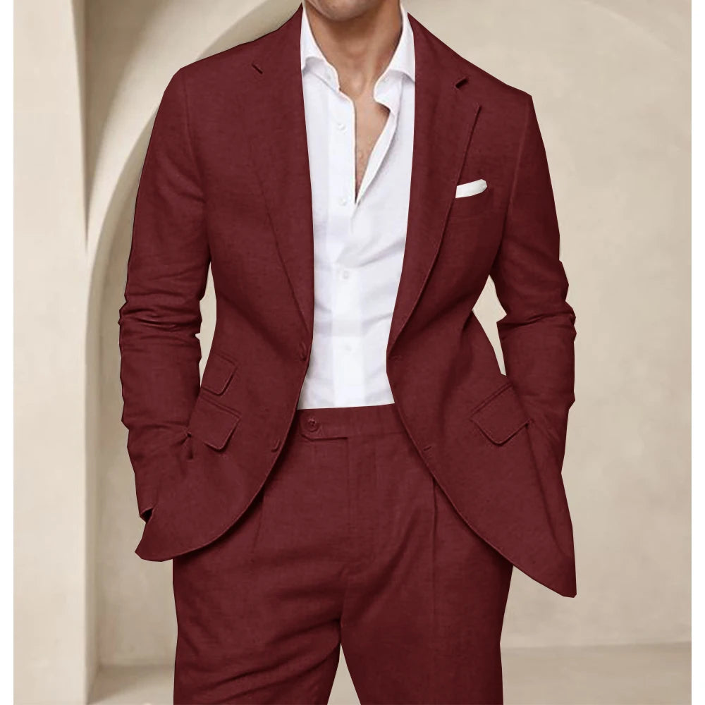 Men’s Summer Linen Suit