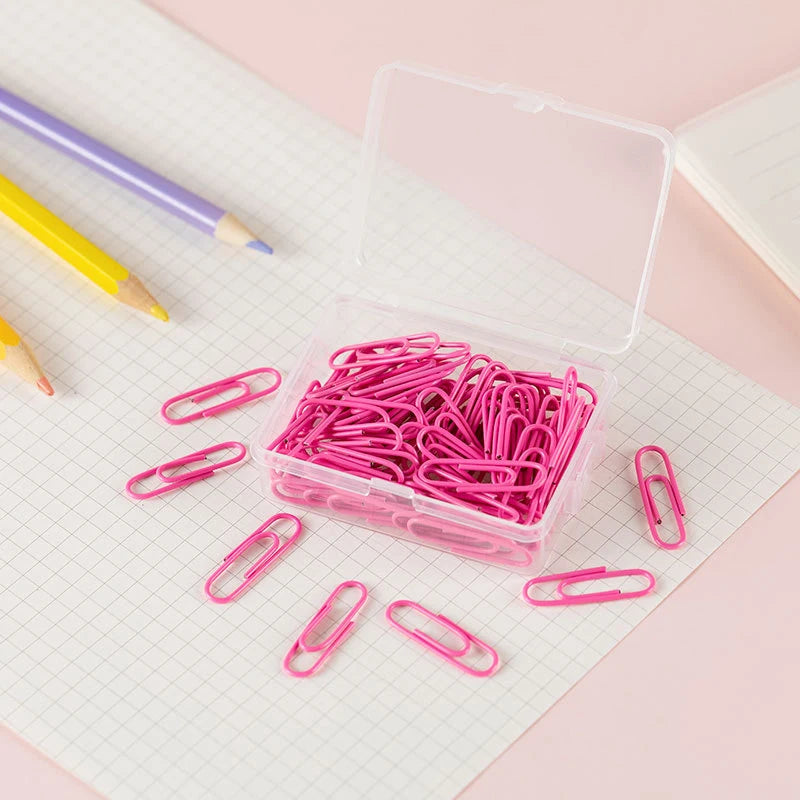 50pcs Colorful Metal Paper Clips – 28mm