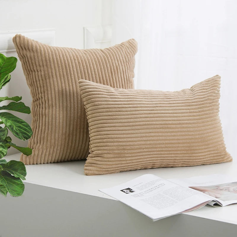 Corduroy Striped Cushion Cover 30x50/40/45/50/55/60cm Soft Comfortable Throw Pillow Case For Living Room Sofa Home Decoration