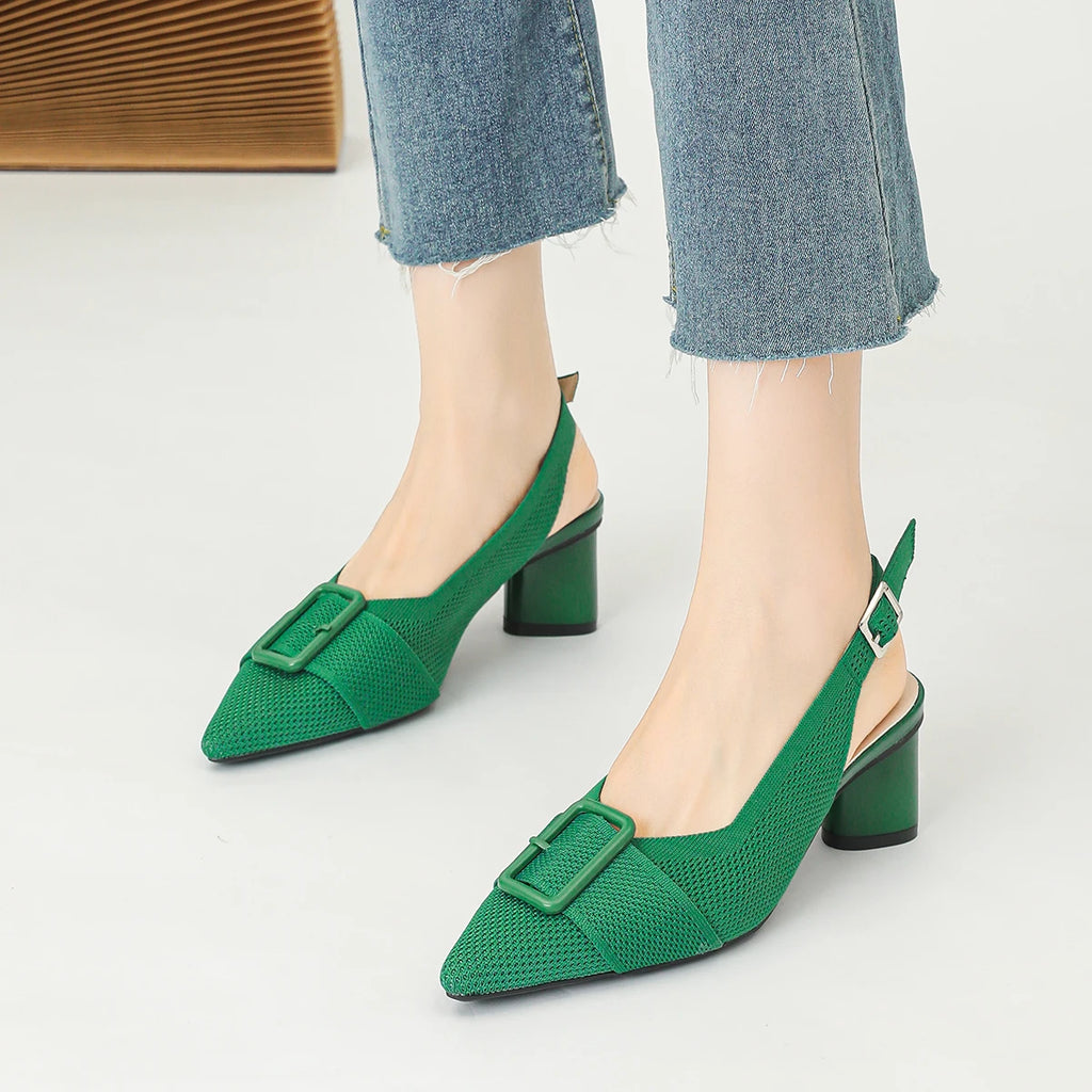 Women’s Knitted Pointed Heel Sandals