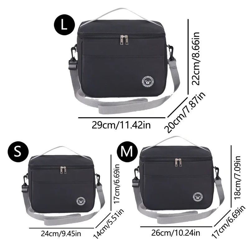 Insulated Lunch Tote Bag – Thickened Aluminum Foil Bento Bag for Office & Students