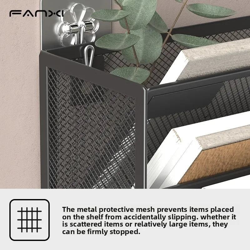 Mesh Desk Organizer – 3 Compartments, Black