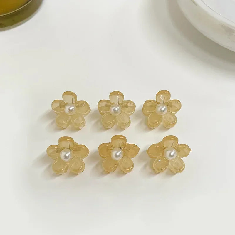 10pcs Korean Mini Floral Hair Claw Kawaii Hair Clip Claw Clamp Braid Clips Headwear Girls Women Hair Accessories