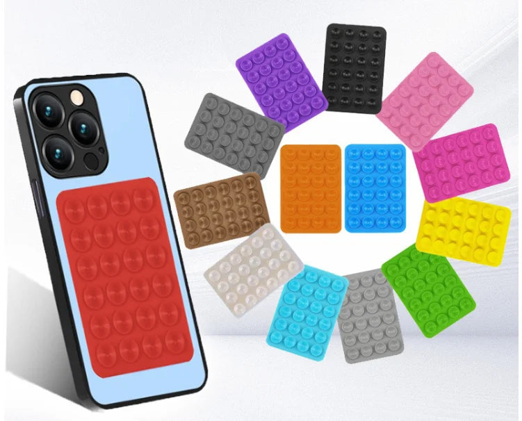 JCYECF 1pc Silicone Suction Pad For Mobile Phone Fixture Suction Cup Backed Adhesive Silicone Rubber Universal Charger Leather