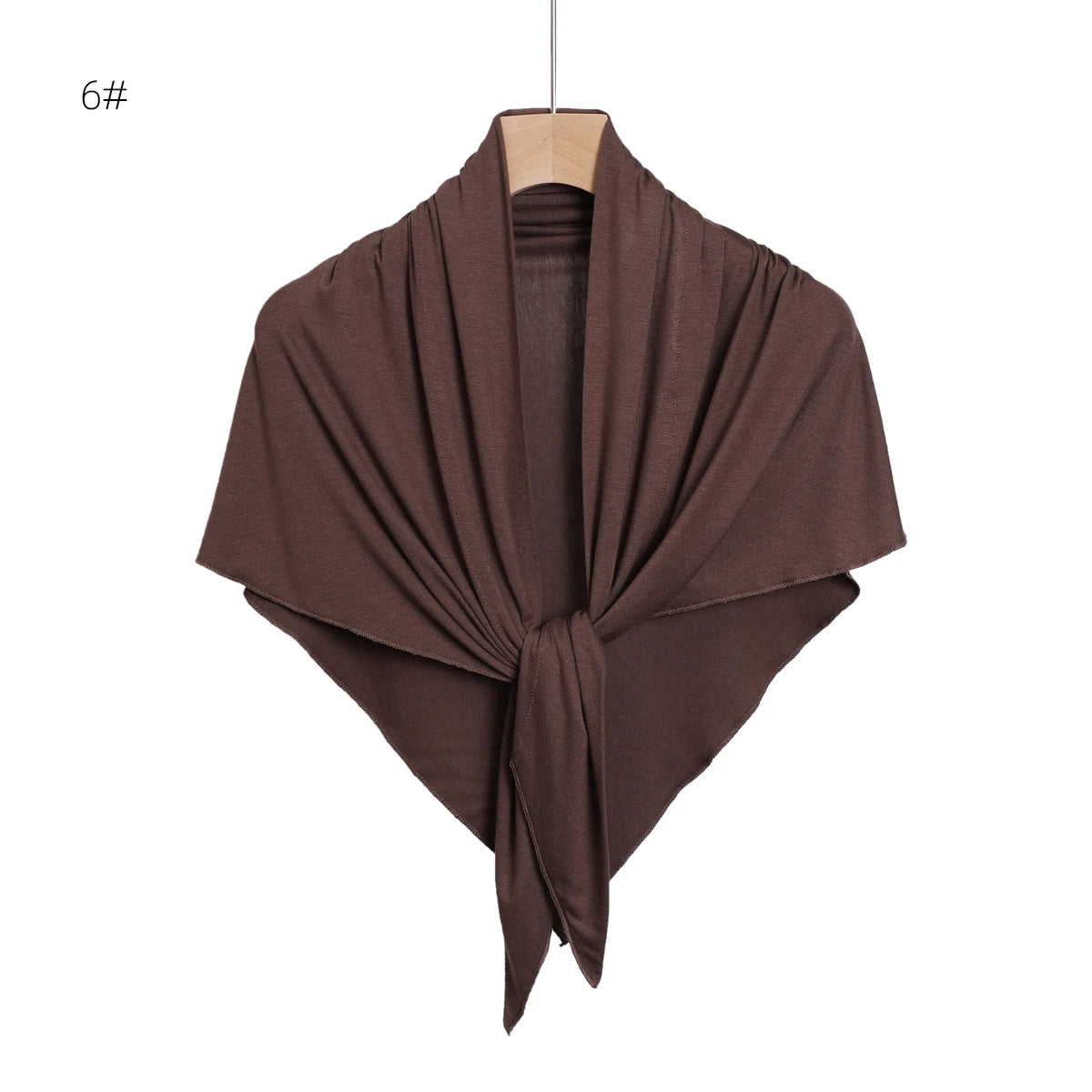 2024 New Solid Color Soft Modal Triangle Scarf Hijab Elastic Mercerized Cotton Wrap for Muslim Woman Hot Sale Headscarf