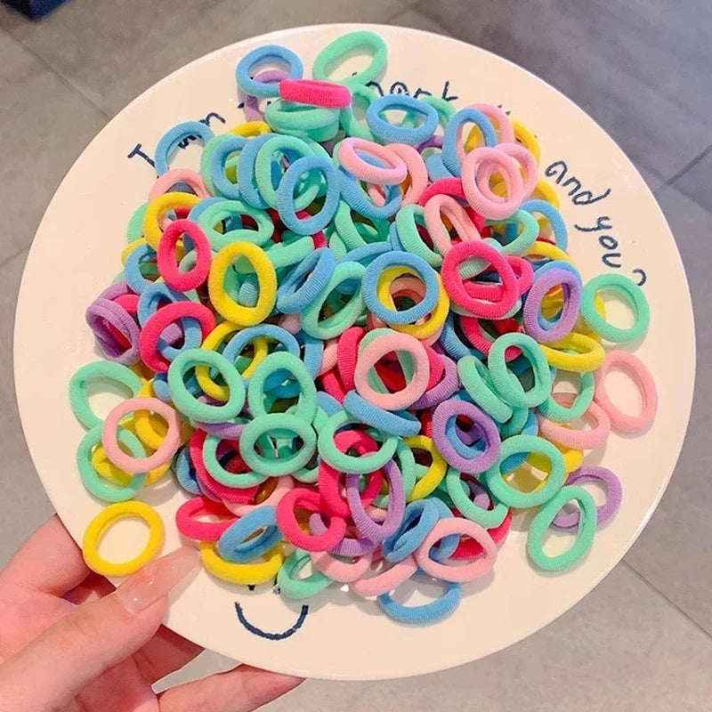 200/1000 PCS Colorful Nylon Elastic Hair Bands for Women & Girls – Small Ponytail Holders & Rubber Hair Ties