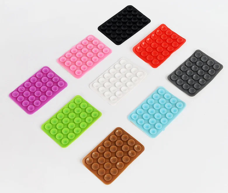 JCYECF 1pc Silicone Suction Pad For Mobile Phone Fixture Suction Cup Backed Adhesive Silicone Rubber Universal Charger Leather