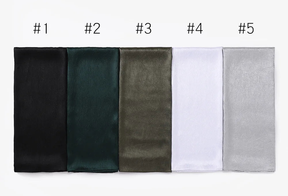 Chiffon Hijab Silk Scarf For Women Scarves Luxury Bandana Headband Headscarf Shawl Chic Muslim Woman Turban Hijabs