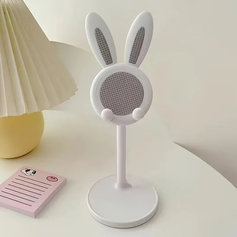 Pink Cartoon Little Rabbit Desktop Mobile Phone Stand Tablet Computer Stand Adjustable Telescopic Lift Student Lazy Person Stand