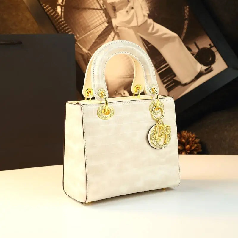 Elegant Crocodile Pattern Single Shoulder Crossbody Bag Fashionable Handbag Luxury Sensation Lady Dior Bag Fresh Sweet Style