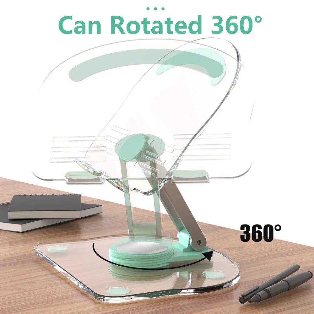 360° Rotation Tablet Desktop Stand Suitable for iPad Pro 9.7 Air 4 5 Mini 6 11 Mi Pad Transparent Acrylic Desktop Phone Stand