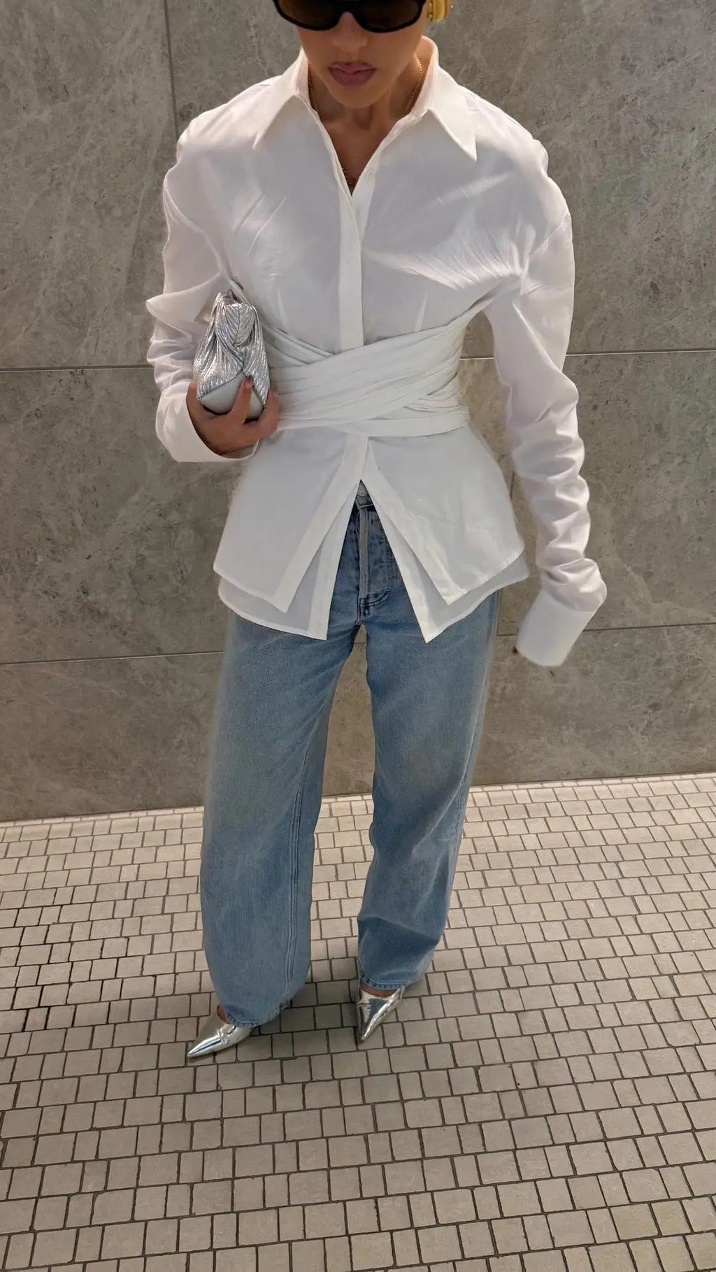Women Shirt Long Sleeve Blouses Single Breasted Shirts Turn Down Collar Solid Slim Fit Casual Blouse Spliced Summer 2025