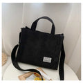 Women’s Corduroy Square Crossbody Tote – Casual Shoulder & Travel Organizer Bag