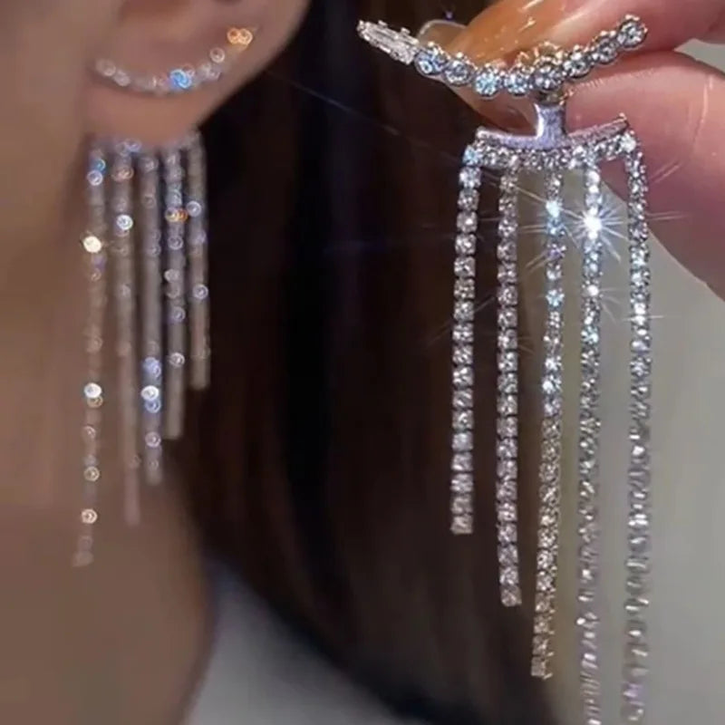 Y2K Irregular Liquid Earrings for Women – Silver Hip-Hop Punk Geometric Clip-On Earrings, Trendy Party Jewelry 2024