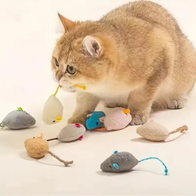 Interactive Plush Rat Toy Set