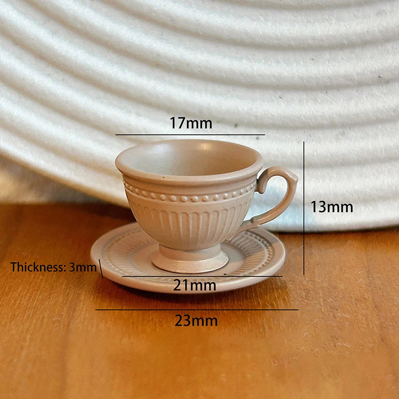 Miniature French Coffee Cup & Saucer Set
