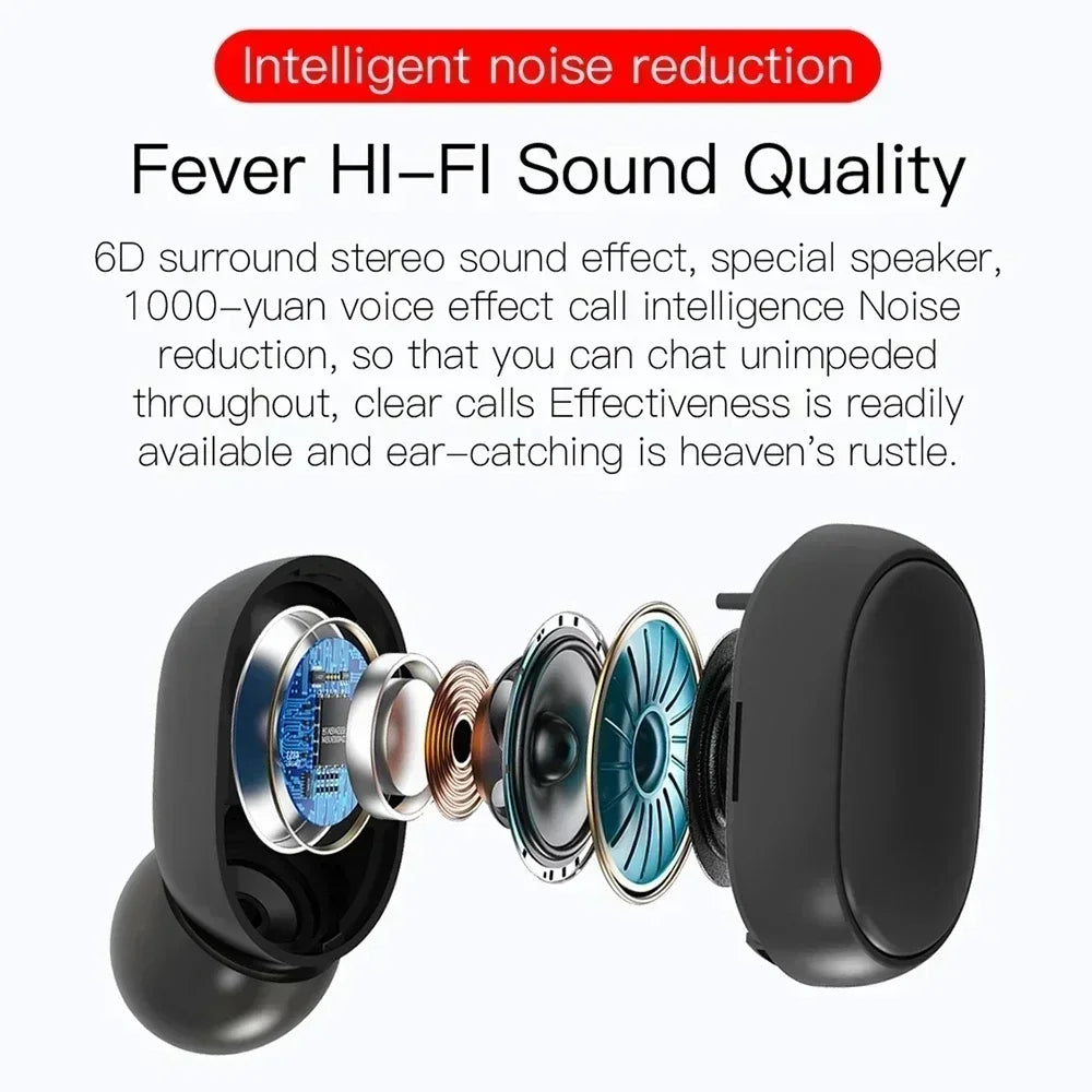 E6S TWS Wireless Bluetooth Earbuds – Noise Cancelling with Mic