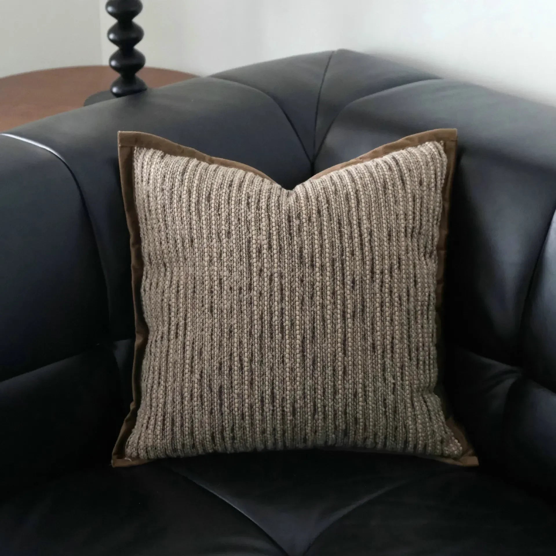 Brown Maillard Cushion Cover Modern Striped Design Decorative Pillow Covers Square Sofa Headboard Pillowcase Home Decor