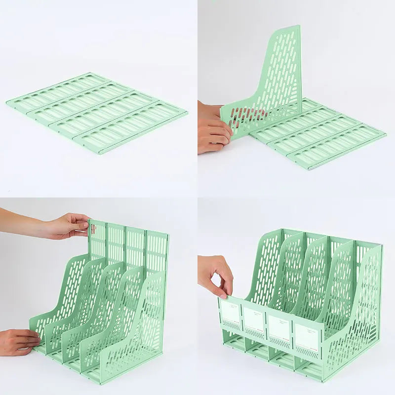 Thickened Quadruple File Rack – Office & Student Use