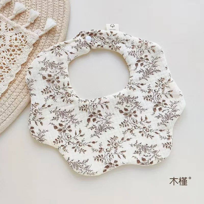 Newborn Baby Cotton Bibs – Cute Animal Muslin Burp Cloths