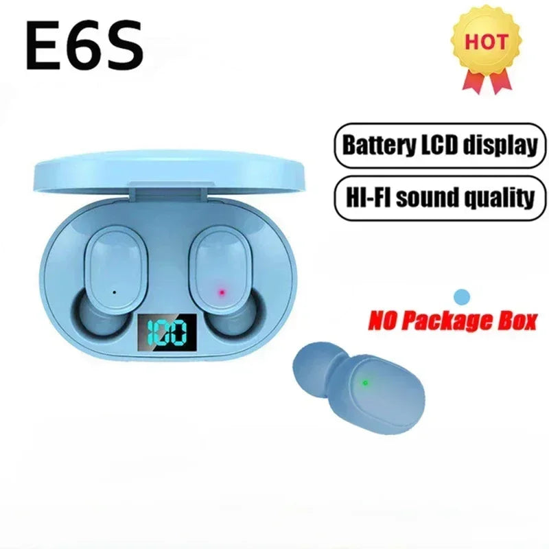 E6S TWS Wireless Bluetooth Earbuds – Noise Cancelling with Mic