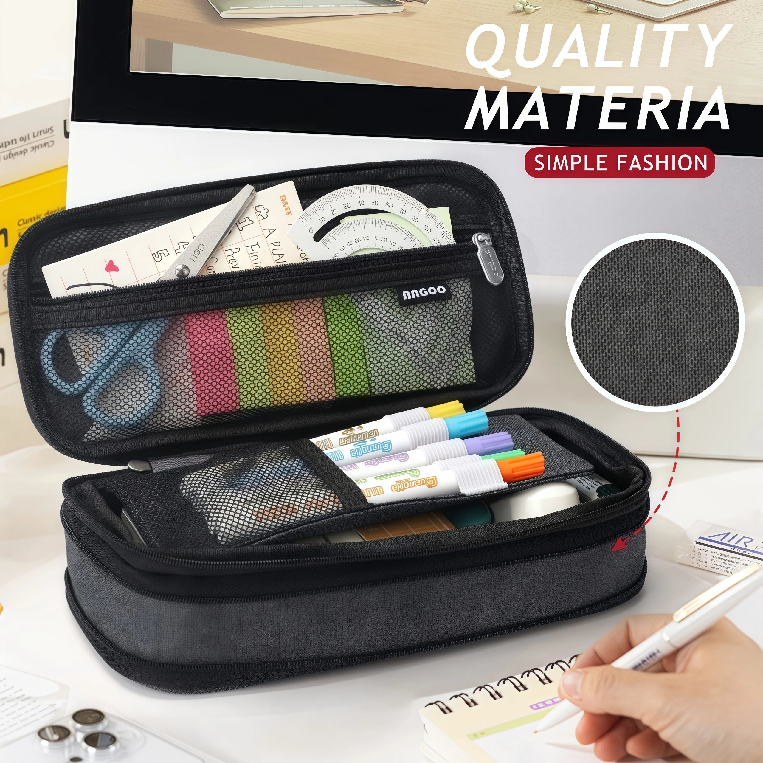 Double-Layer Canvas Pencil Case ✏️