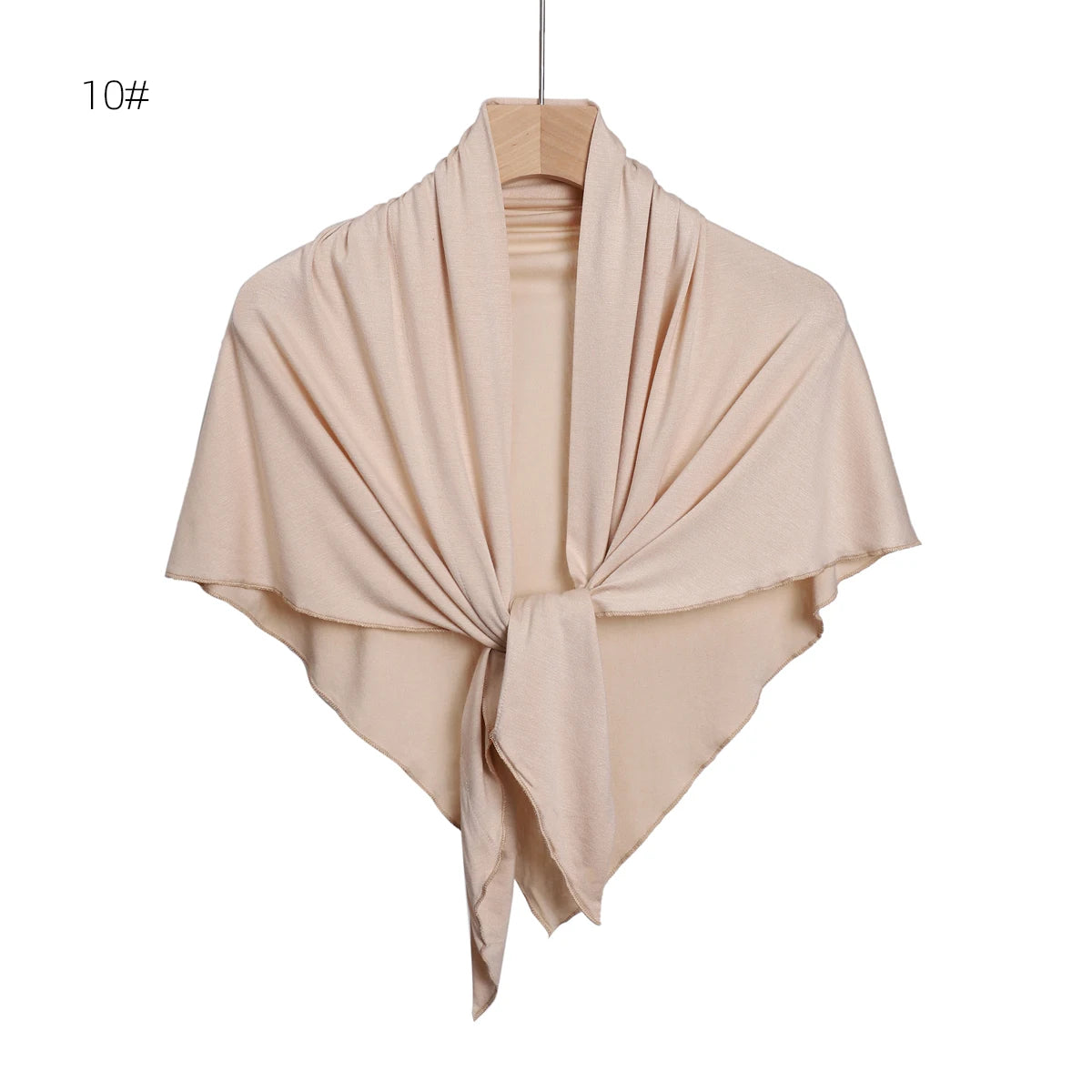 2024 New Solid Color Soft Modal Triangle Scarf Hijab Elastic Mercerized Cotton Wrap for Muslim Woman Hot Sale Headscarf