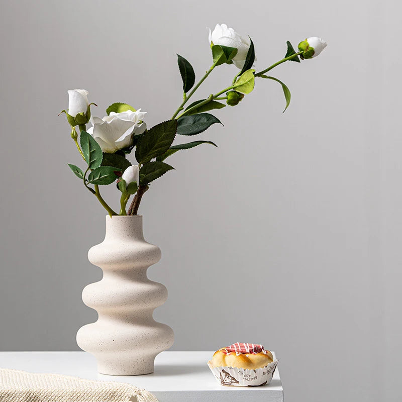 Creative White Plastic Vase – Home Decor