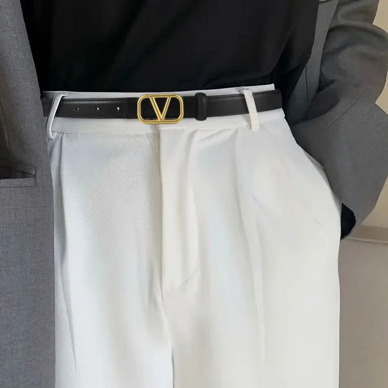 Classic ladies belt casual Joker ladies thin belt fashion personality with pants.
