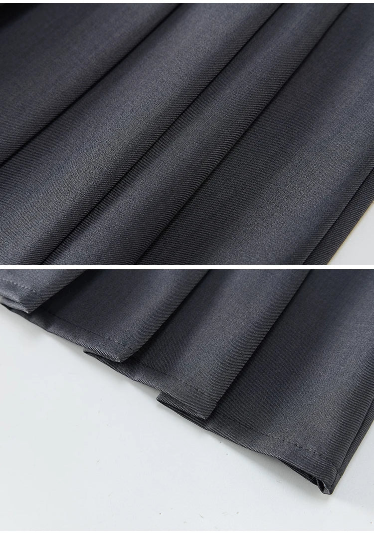 SMTHMA Women's High-Waisted Slimming Solid A- Line Skirt New Fashionable Big Umbrella Skirt Autumn/Winter Season Long Skirt