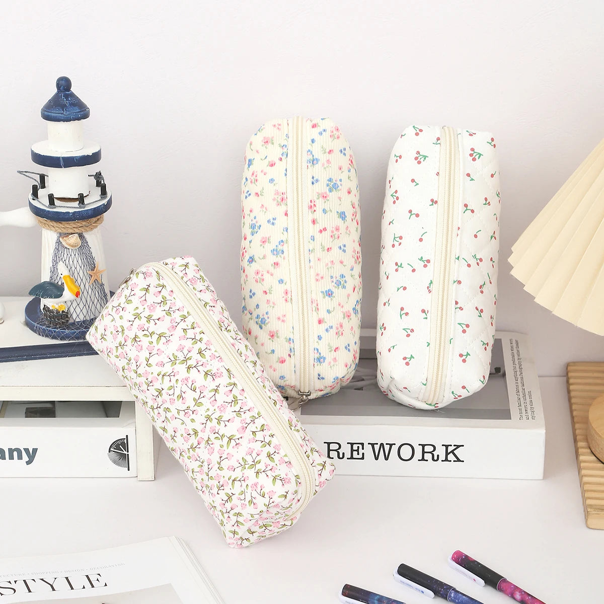 Floral Bowknot Pencil Case