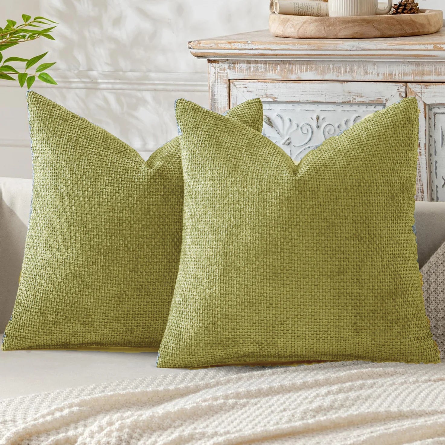 1pcs Chenille Throw Pillow Cover Soft Solid Color Cushion Case with Cross Woven Design Decorative Pillowcase Sofa Bed Home Decor