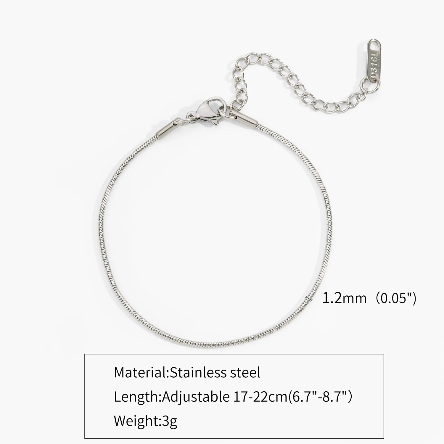 Silver Snake Chain Bracelet