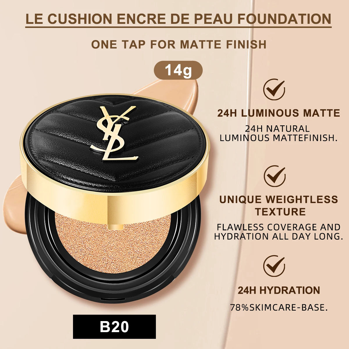YSL Le Cushion Encre De Peau – Matte Foundation SPF33