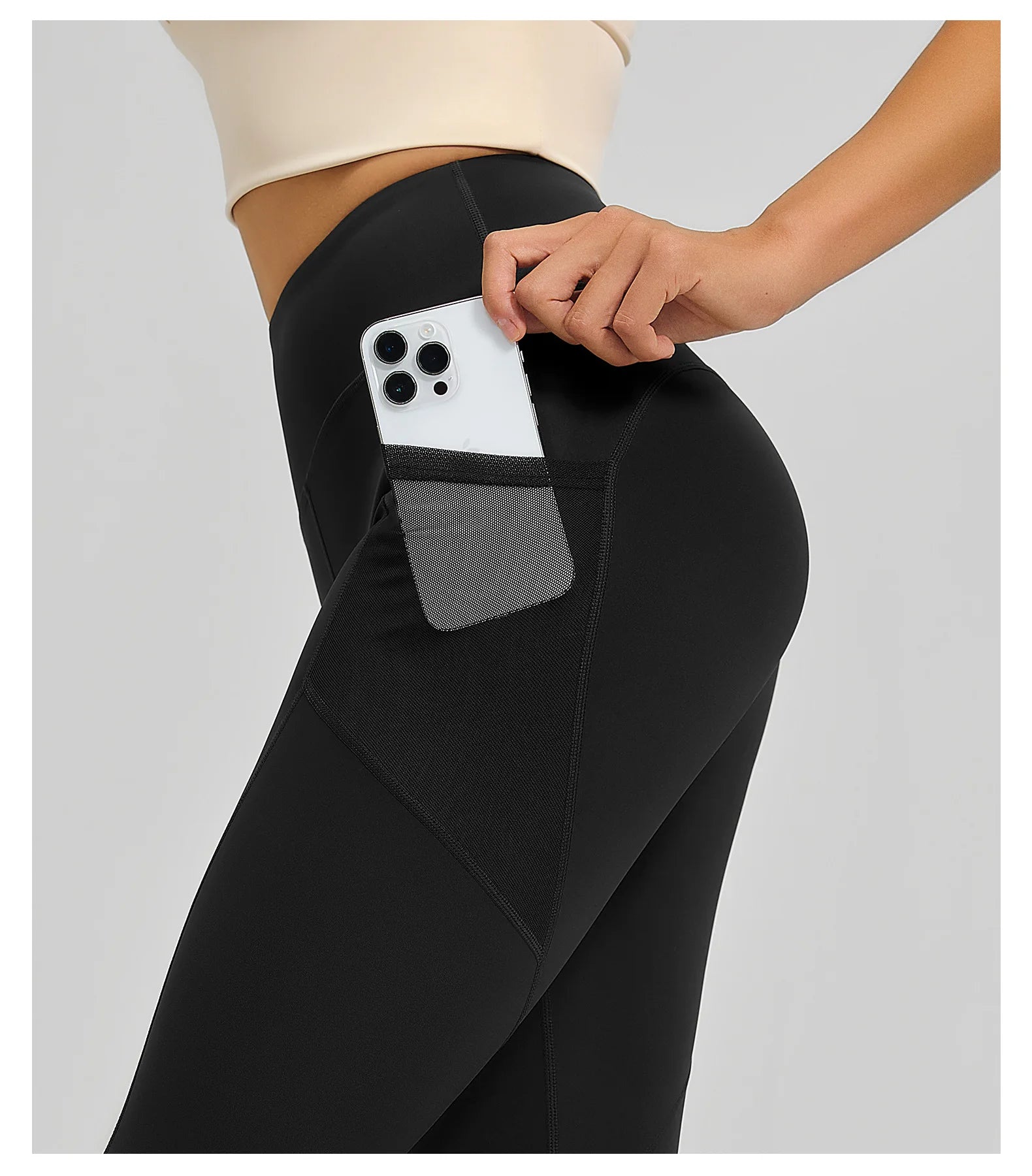 2026Spring Summer New Women's Yoga Pants Tight Peach Hip Leggings Pocket High Waist Belly Tight Trousers Sports Riding Pants Fit