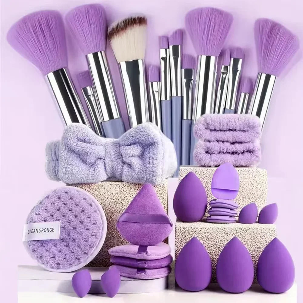 20/40 Pink Makeup kit Complete Makeup Brush Set, Big set includes Soft Brushes, Beauty Blender, Birthday Christmas New Year gift