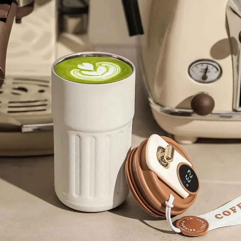 Stainless Steel Insulated Coffee Cup – Temperature Display