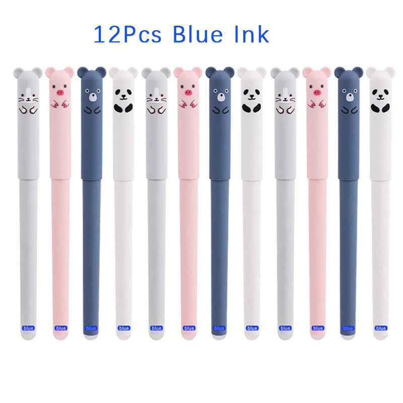 12pcs Panda Erasable Gel Pens – 0.5mm