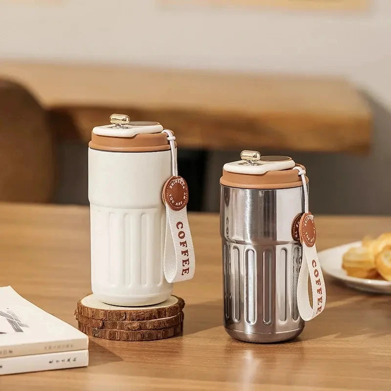 Stainless Steel Insulated Coffee Cup – Temperature Display