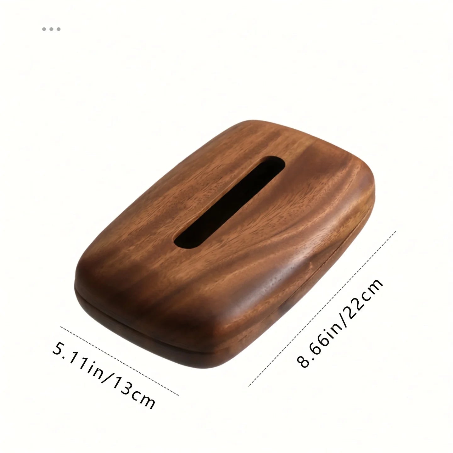 Walnut Wood Tissue Box Holder – Modern Rectangular