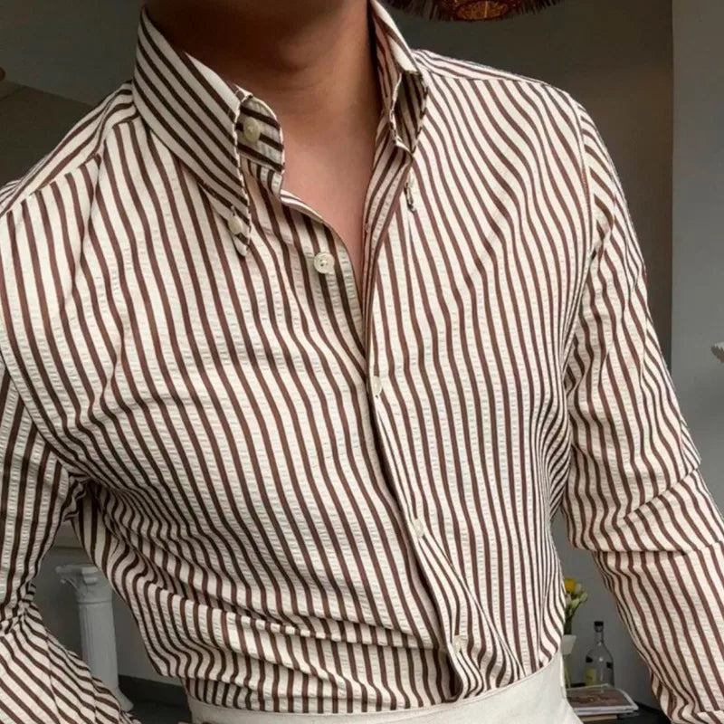 Men’s Striped Long Sleeve Shirt