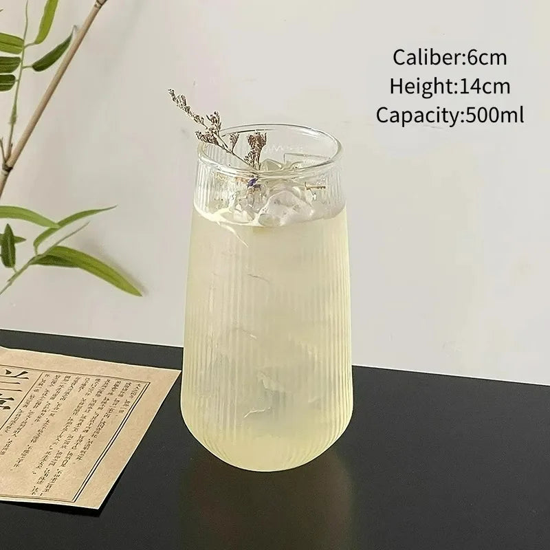 Striped Glass Cocktail Cup